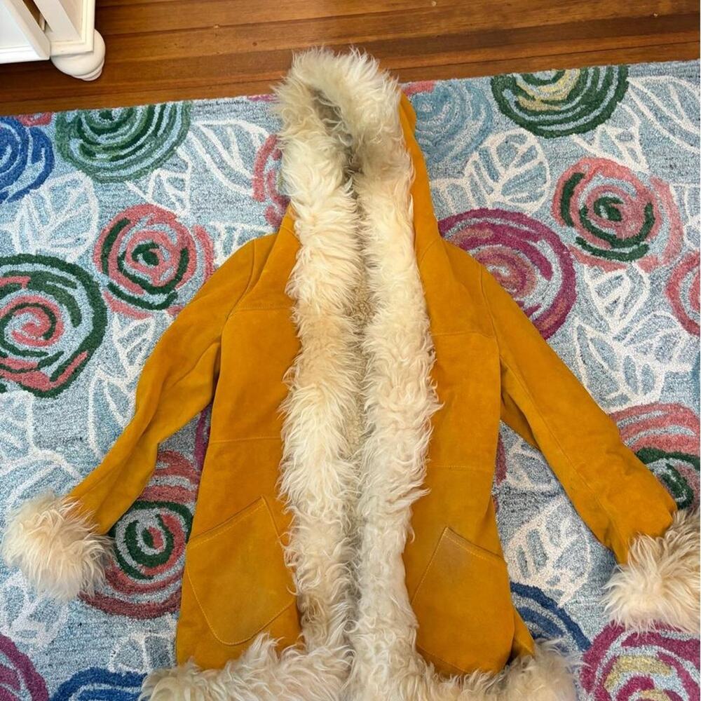 Vintage rare mustard yellow suede Penny Lane Jacket